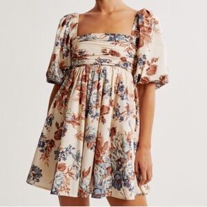 Abercrombie & Fitcj Emerson Puff Sleeve Mini Dress